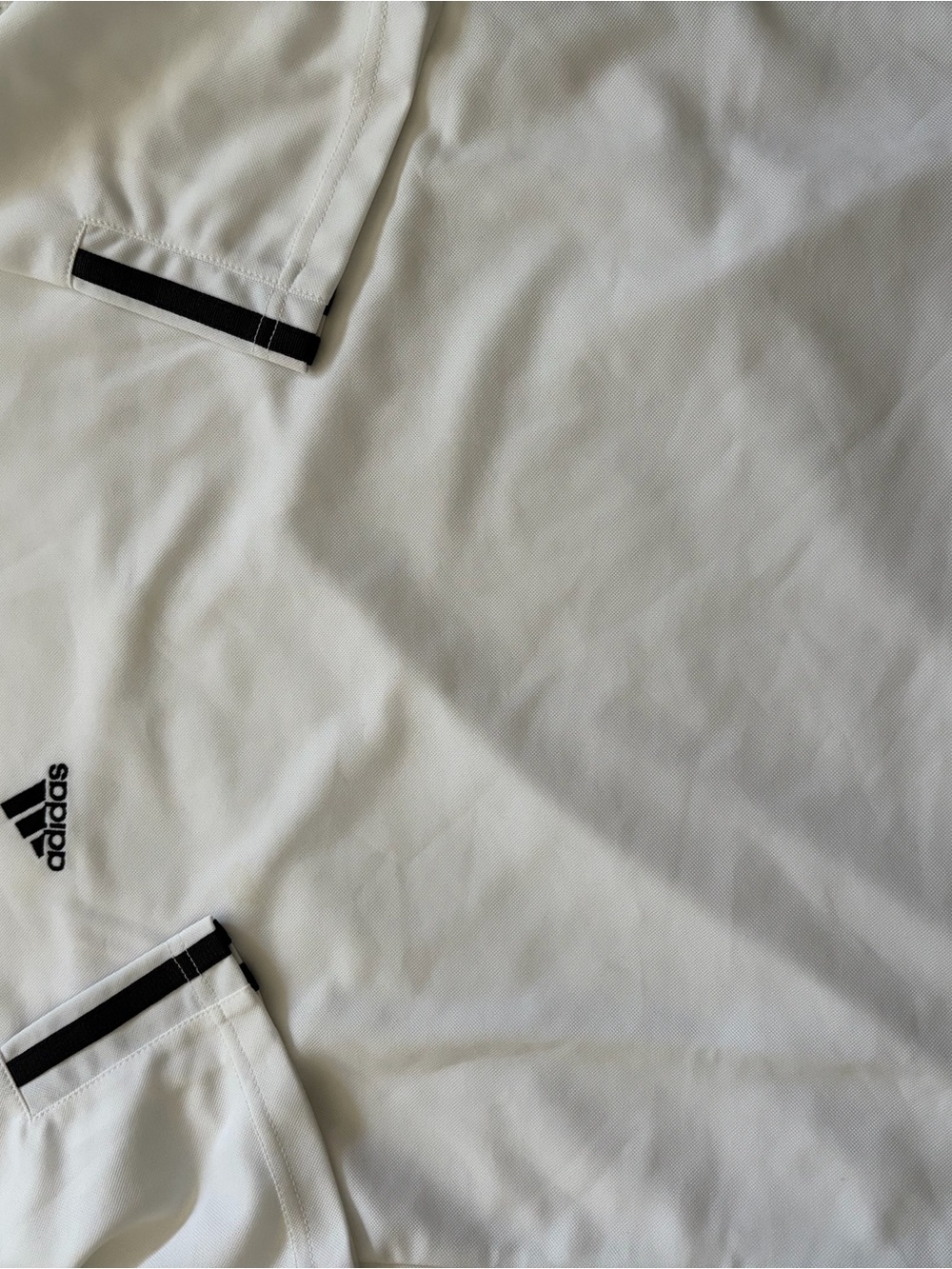 adidas Youth White Soccer shirt with Black Trim